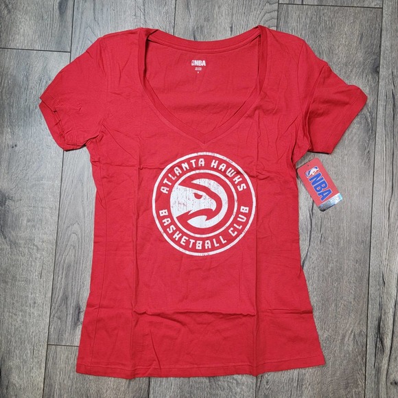 NBA Atlanta Hawks Women V Neck T shirt Medium - Picture 1 of 4